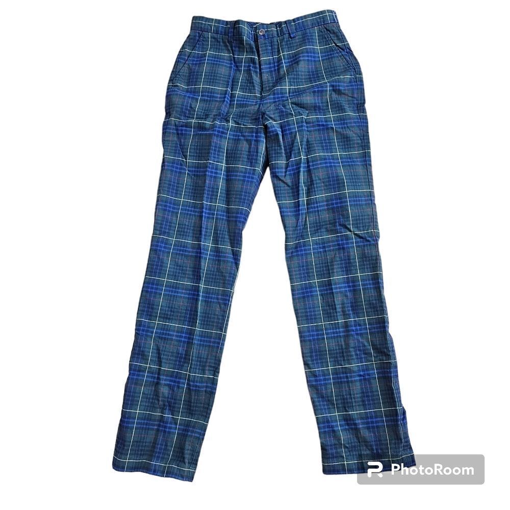 Brooks Brothers Green Plaid Cotton Chino Pants Women Size 20